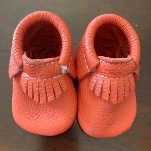 Freshly Picked Moccasins in Coral Red